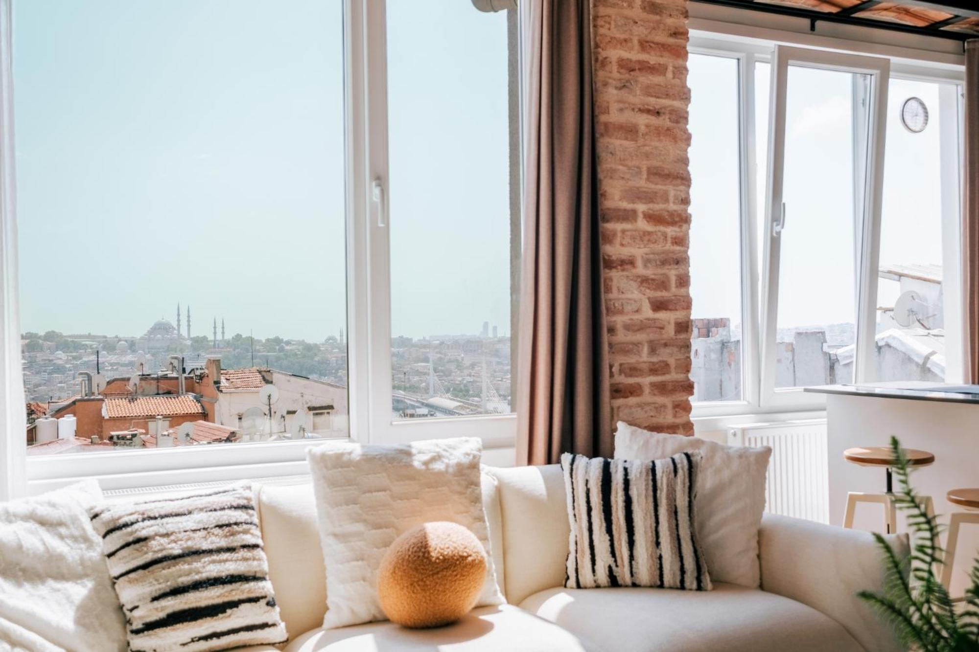 Апартаменты Flat W City View Near Galata Tower In Istiklal Ave Стамбул Экстерьер фото